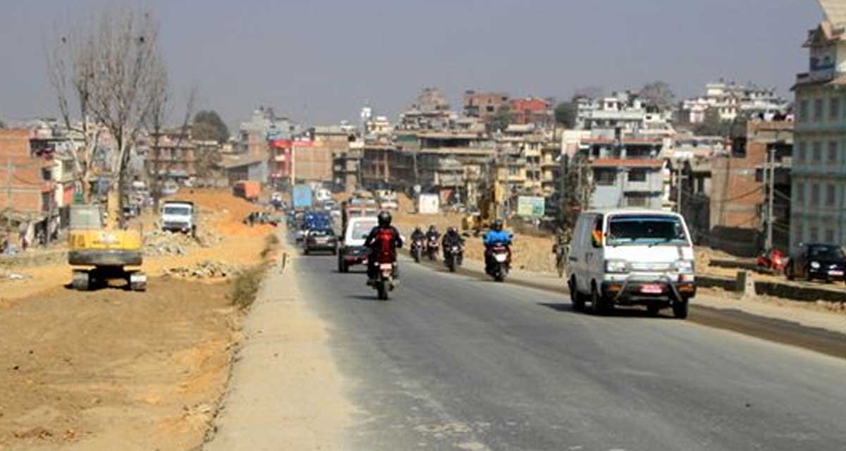 कलङ्की बसुन्धारा सडकमा सहायक सडक निर्माण अघि बढाइँदै