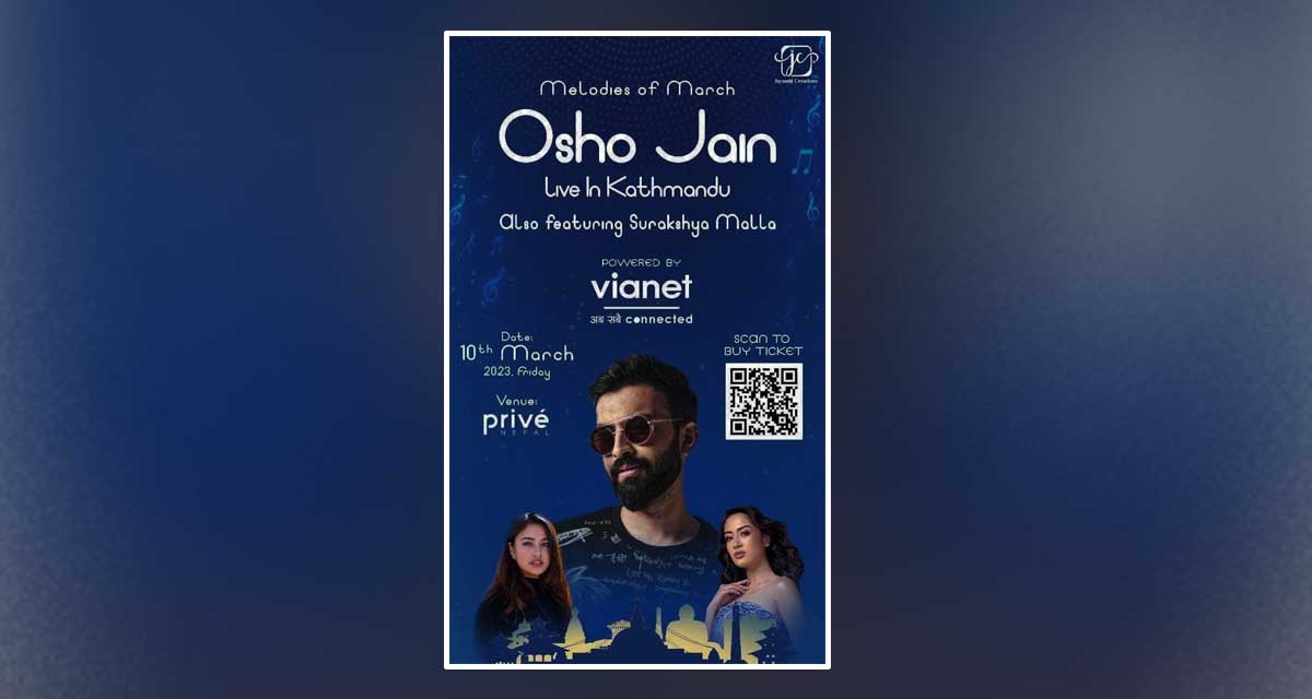 भारतीय गायक ओशो जैनले काठमाडौँमा सांगीतिक प्रस्तुति गर्दै