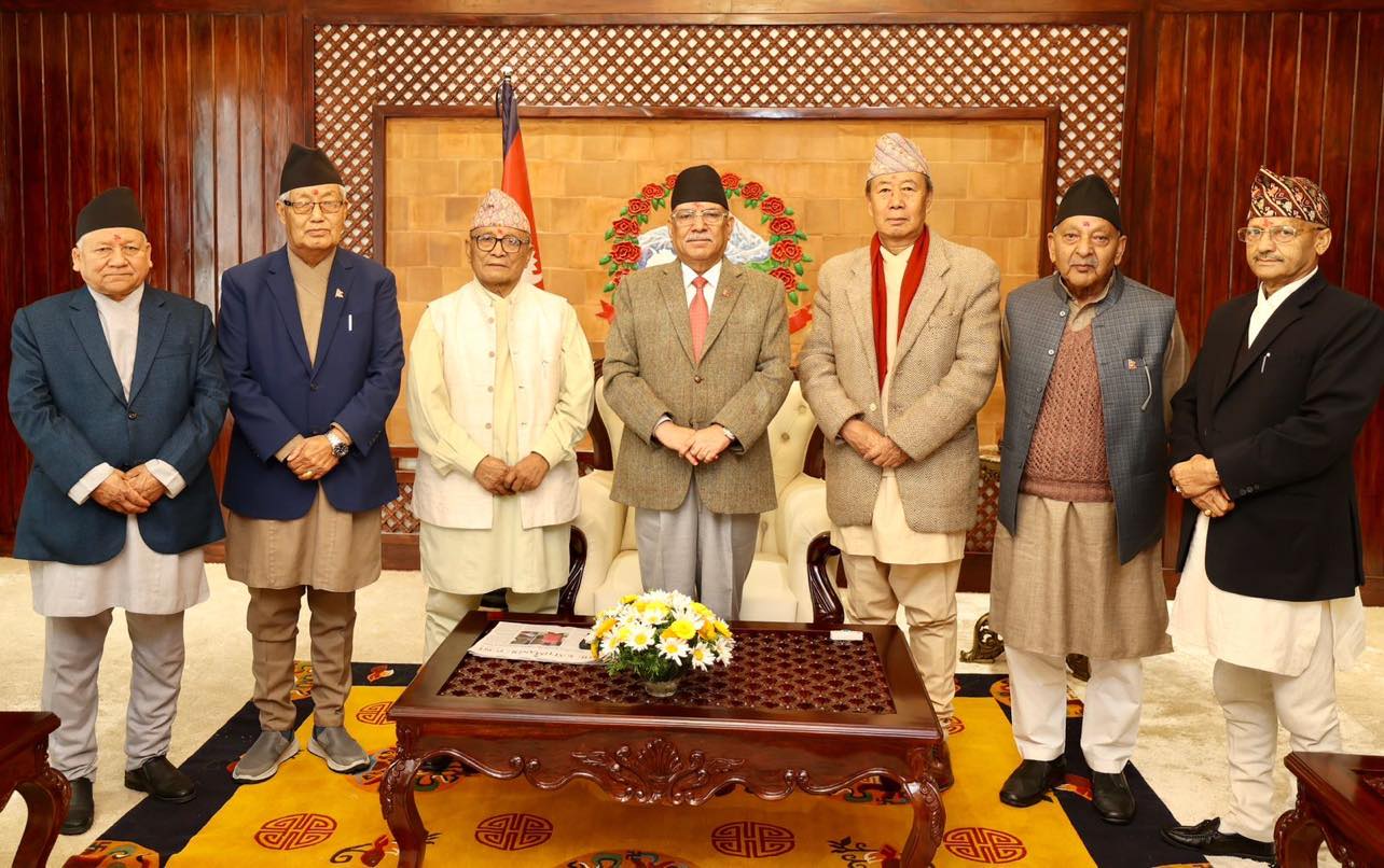 प्रदेश प्रमुखहरुले भेटे प्रधानमन्त्रीलाई