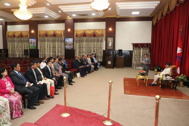 राष्ट्रिय हितलाई ध्यानमा राखेर काम गर्न राष्ट्रपति पाैडेलकाे आग्रह