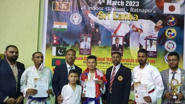 तेस्रो अन्तर्राष्ट्रिय कराँतेमा नेपालले जित्यो २ स्वर्ण र २ रजत