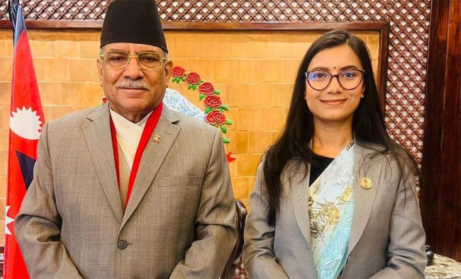 प्रधानमन्त्रीलाई भेटेर सोविता गौतमले गरिन् मूलपानी रङ्गशाला निर्माणलाई तीव्रता दिन आग्रह