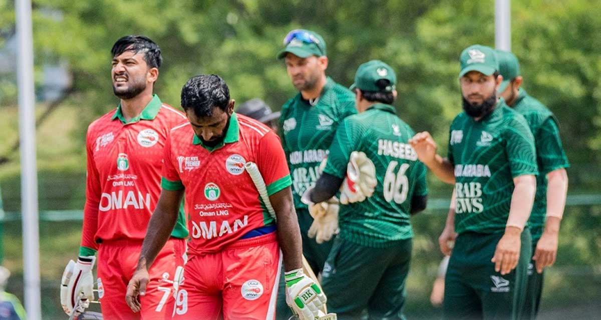 ओमनद्वारा साउदी अरेबियासामु ३६७ रनको चुनौती