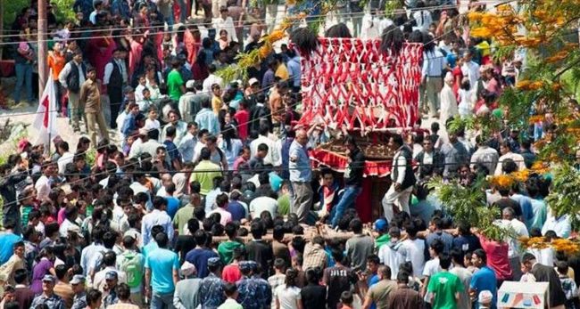 बनेपामा २५ सय वर्ष पुरानो चण्डेश्वरी जात्रा मनाइँदै