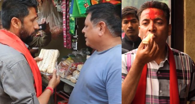 रविसँग नोकझोंक गरेका मतदातालाई सहानुभूति दिँदै सापकोटा