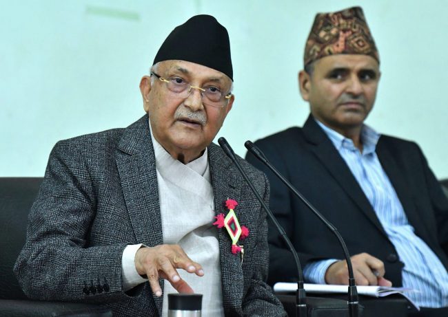 आफ्नो कार्यक्रम बिथोल्नेलाई राज्यले नै संरक्षण गरेको ओलीको आरोप