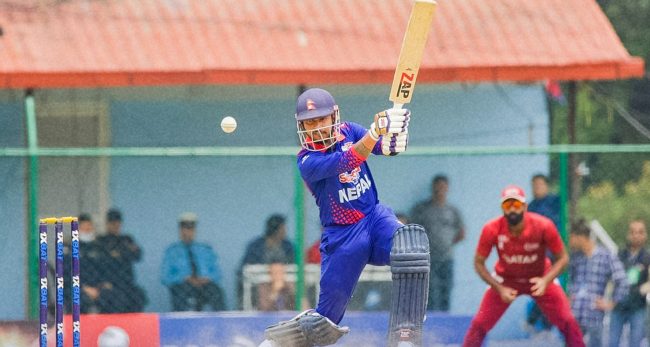 नेपाल १५७ मा अलआउट, सन्दीप लामिछानेले बनाए सर्वाधिक रन