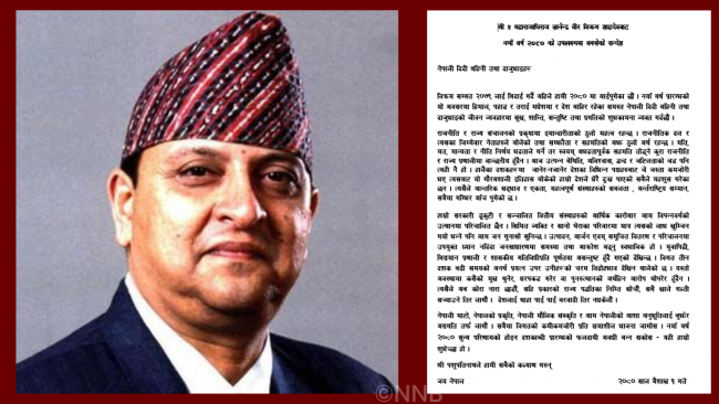 थाहा पाई पाई देशलाई बर्वादी तिर नलान पूर्व राजा ज्ञानेन्द्र शाहको आग्रह