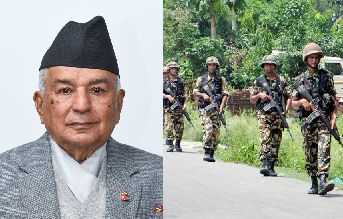 उपनिर्वाचनमा सेना परिचालन गर्न राष्ट्रपतिद्वारा स्वीकृति प्रदान