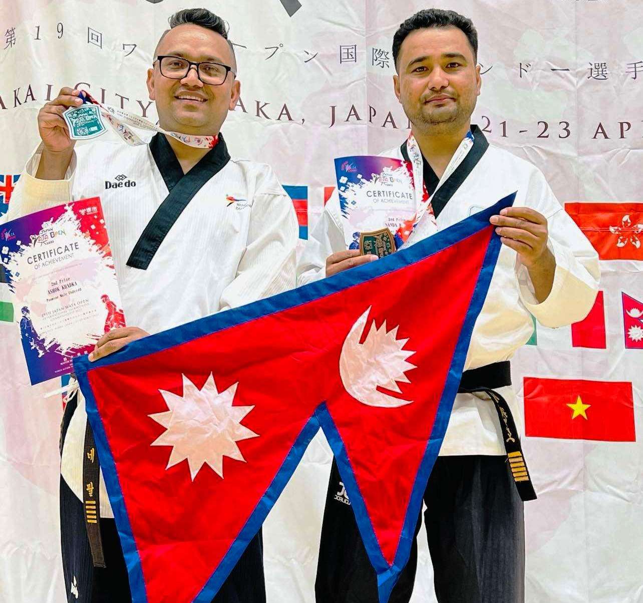 जापान ओपन तेक्वान्दोमा अशोकलाई रजत, नन्दले जिते काँस्य