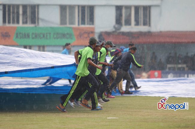 वर्षाले नेपाल र कुवेतको खेल अवरुद्ध