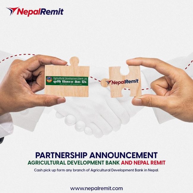 नेपाल रेमिट र कृषि विकास बैंकबीच रेमिट्यान्स भुक्तानी सम्झौता