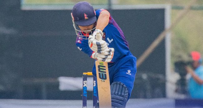 डिएलएसका लागि आवश्यक २० ओभर पूरा, नेपाल आवश्यक स्कोरभन्दा धेरै अगाडि