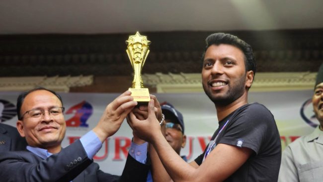 रुपेश जैसवाललले उचाले बुद्धिचालको उपाधि