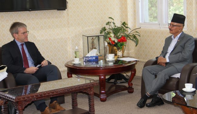 उद्योग मन्त्री रिजाल र अमेरिकी राजदूतबीच भेटवार्ता