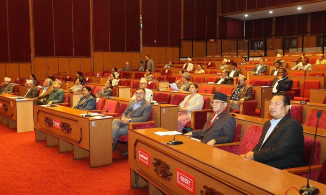 राष्ट्रियसभाको बैठक भाेलीसम्मका लागि स्थगित