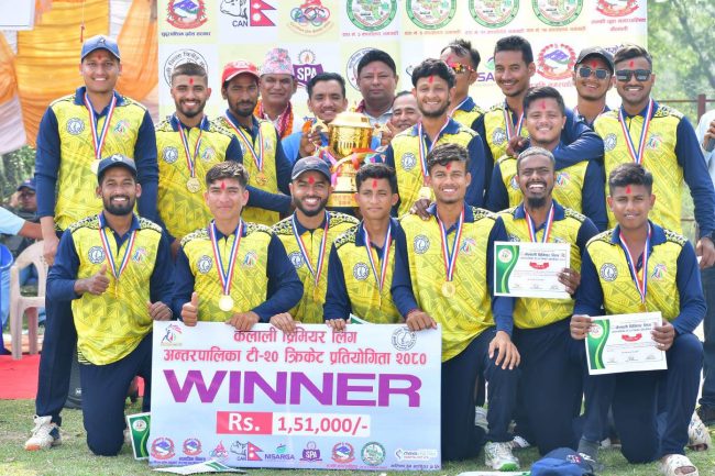 कैलाली प्रीमियर लिग अन्तरपालिका टी-२० क्रिकेटको उपाधी गोदावरीलाई