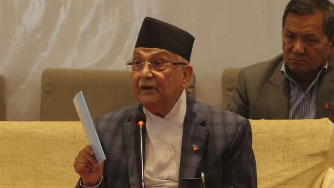 सरकारले ल्याएको नीति तथा कार्यक्रमलाई समर्थन गर्न सकिँदैन : ओली