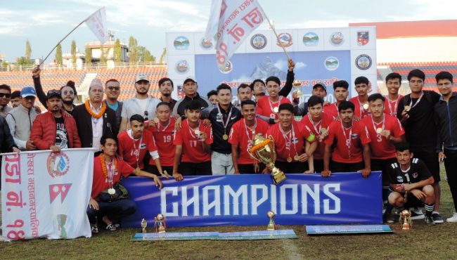 वडास्तरीय फुटबल : पोखरा-१४ लाई उपाधि