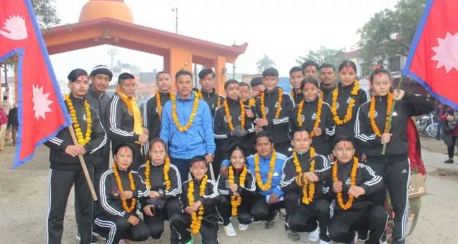 इन्डो–नेपाल कराते प्रतियोगितामा भाग लिन नेपाली टोली भारत प्रस्थान