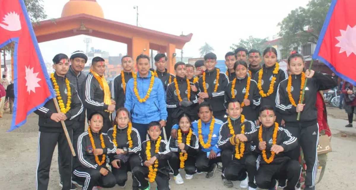 इन्डो–नेपाल कराते प्रतियोगितामा भाग लिन नेपाली टोली भारत प्रस्थान