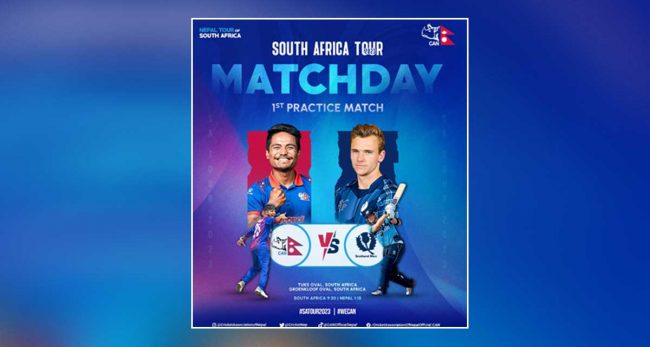 नेपाली क्रिकेट टिमले आज स्कटल्याण्डसँग अभ्यास खेल खेल्दै