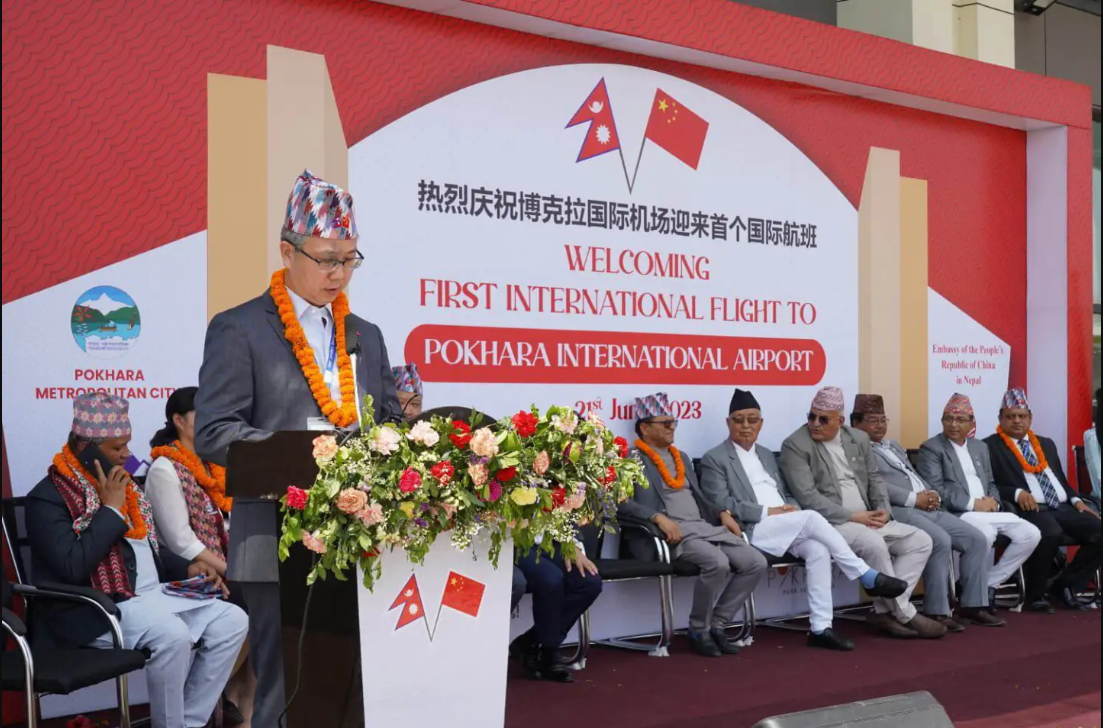 पोखरा विमानस्थल बीआरआई परियोजना अन्तर्गत हो : चिनियाँ राजदूत सोङ