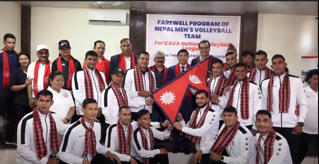 काभा नेसन्स लिग खेल्ने भलिबल टोलीको बिदाइ