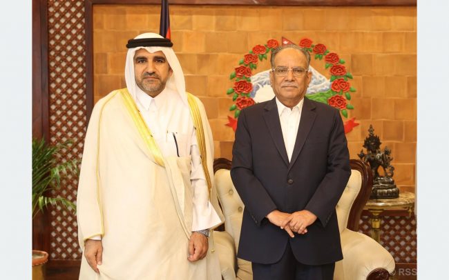 प्रधानमन्त्री दाहालसँग कतारका राजदूतको भेटवार्ता