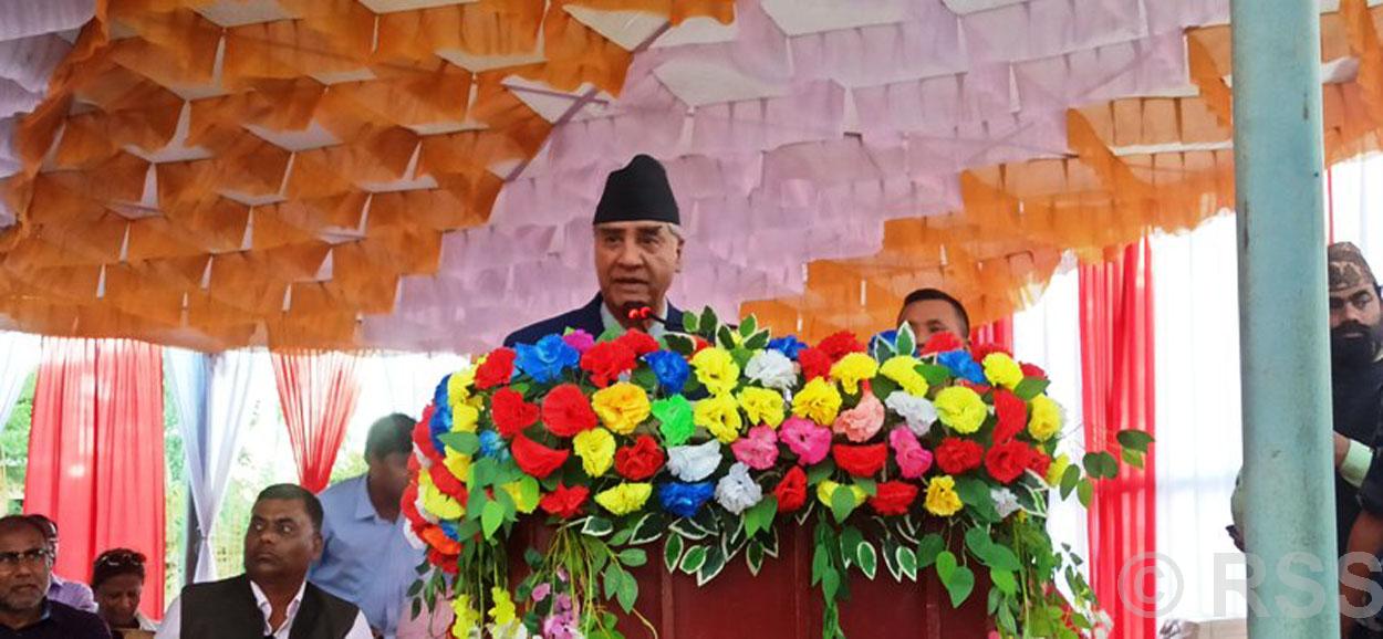 दिगो शान्ति र स्थायित्वका लागि पार्टी एक ढिक्का हुन आवश्यक छः सभापति देउवा