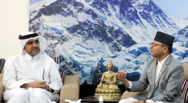 राष्ट्रियसभा अध्यक्ष तिमिल्सिनासँग कतारका राजदूतको बिदाइ भेट