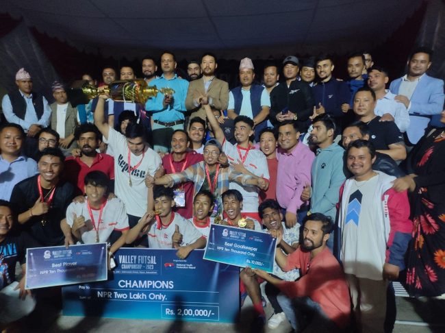 ललितपुर महानगरलाई भ्याली फुटसल च्याम्पियनसिपको उपाधि