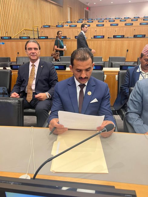 सांसद सापकोटाद्वारा राष्ट्रसंघीय राजनीतिक फोरमलाई सम्बोधन