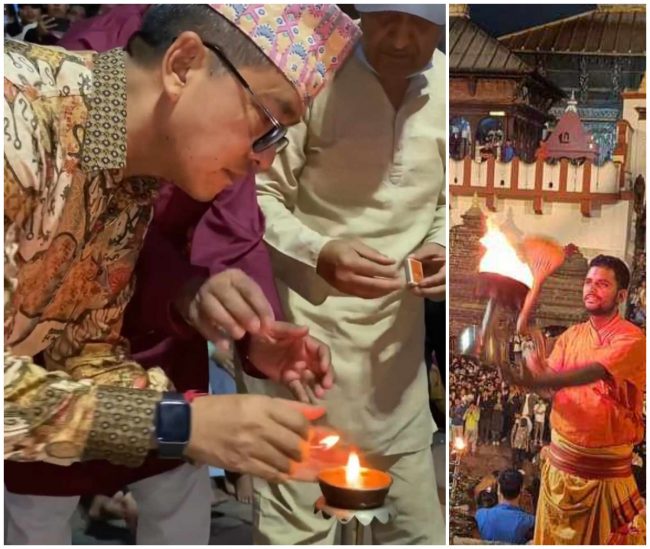 पशुपतिनाथ आरतीमा सहभागी हुँदै राप्रपा अध्यक्ष लिङ्देनले भने- हिन्दुराष्ट्र पुनःस्थापनाको संकल्प गरौं