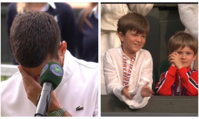 विम्बलडन फाइनलमा हारपछि आफ्ना छोरा हाँसेको देखेर नोभाक जोकोभिच रोए