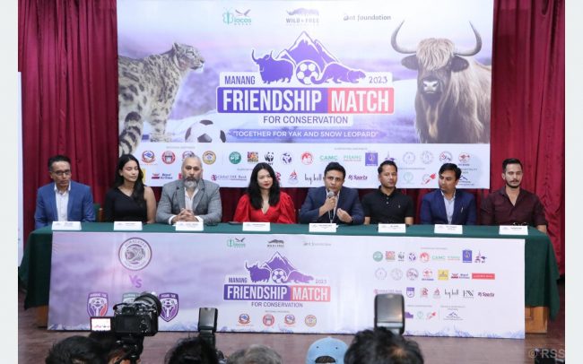 हिउँ चितुवा र याक संरक्षणका लागि मनाङमा मैत्रीपूर्ण फुटबल हुने