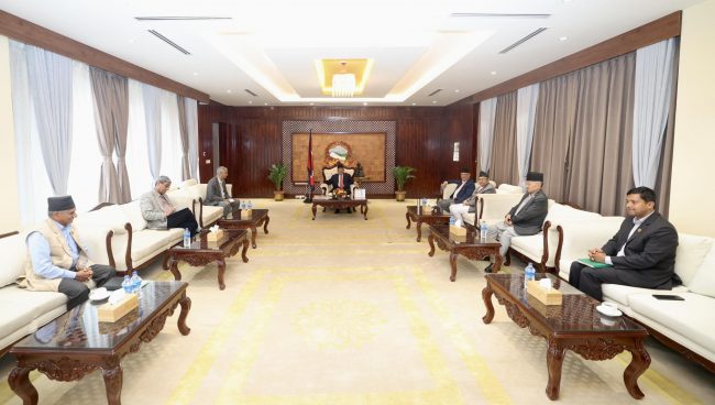 संसद अवरोध हटाउने विषयमा शीर्ष नेताहरुको छलफल बालुवाटारमा जारी