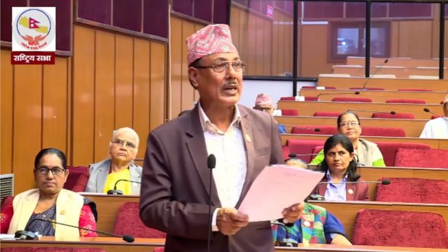 उच्च स्तरीय छानविन समिति गठनकाे माग राख्दै एमालेद्वारा राष्ट्रियसभा बैठक अवरुद्ध