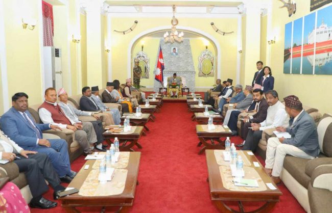 शितल निवासमा सर्वदलीय बैठक जारी, एमालेद्वारा बहिष्कार