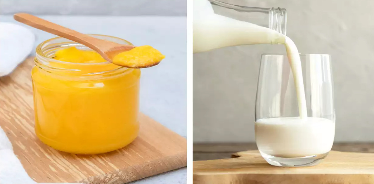 एक गिलास तातो दुधमा एक चम्चा ध्यू मिसाएर पिउनुहोस्, पाउनुहुनेछ अचम्मका फाइदा