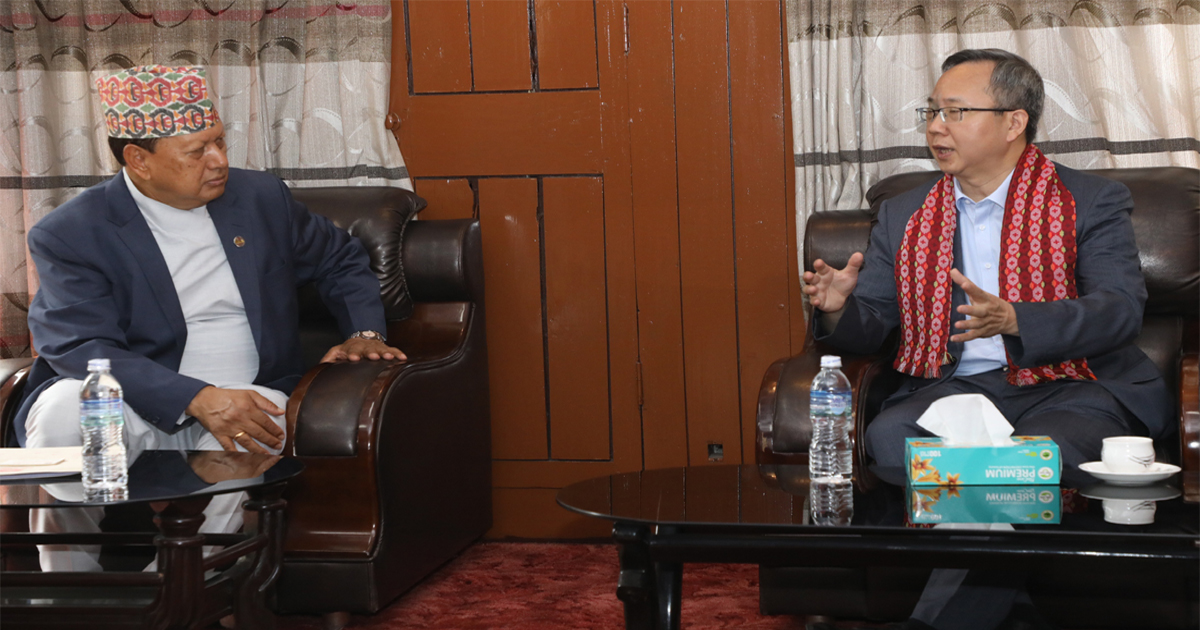 स्वास्थ्यमन्त्री बस्नेत र चिनियाँ राजदूत सोङबीच भेटवार्ता