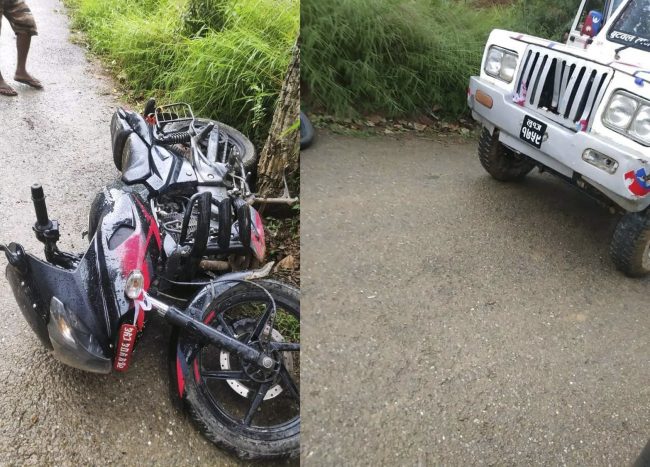 पाल्पामा मोटरसाइकल र जिप एकापसमा ठोक्किँदा एक जनाको मृत्यु