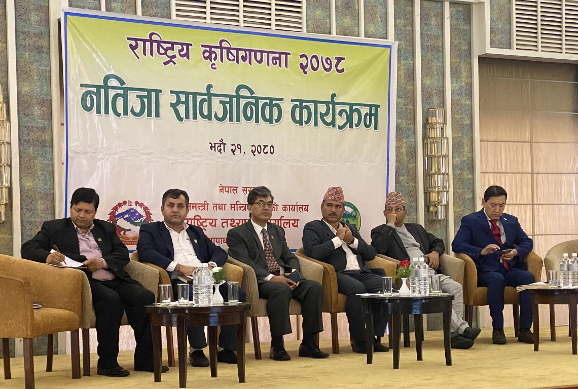 कृषिगणनाको नतिजा सार्वजनिक, यस्तो छ नेपालमा कृषिको अवस्था