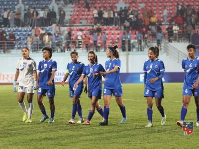 एसियाली खेलकुद : महिला फुटबलमा नेपाल र बङ्लादेशबीच बराबरी