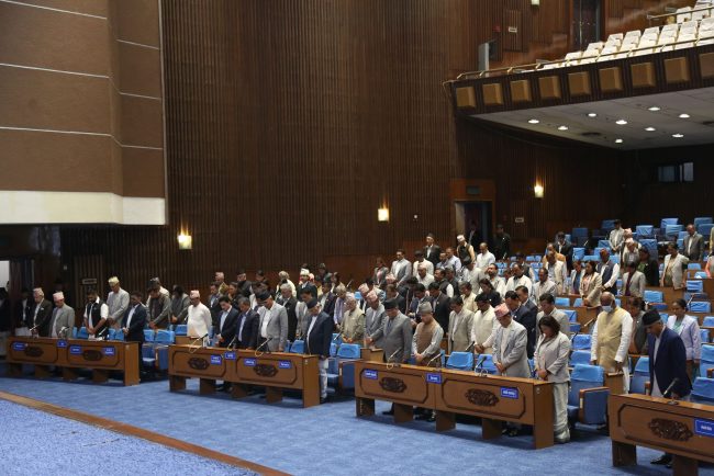 प्रतिनिधिसभा बैठकद्वारा सुवास नेम्वाङको निधनमा शोक प्रस्ताव पारित