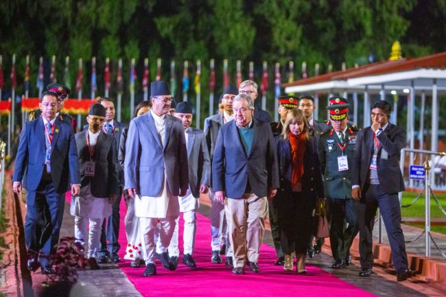 राष्ट्रसंघका महासचिव गुटेरेस नेपालमा