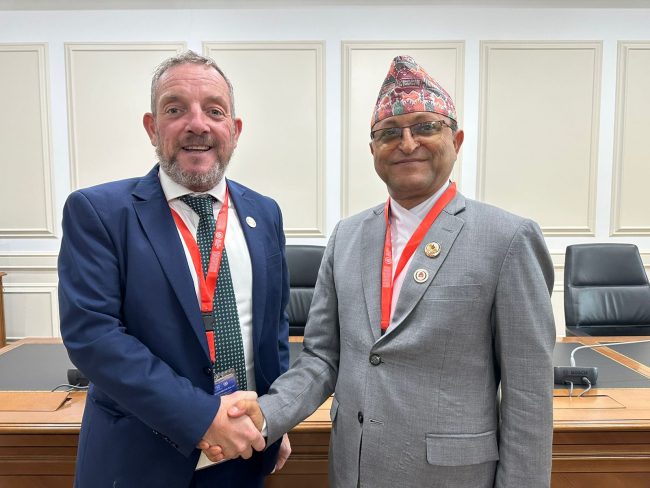 अध्यक्ष तिमिल्सिना र आयरल्याण्डको सिनेटका अध्यक्ष बुटिमेर बीच भेटवार्ता