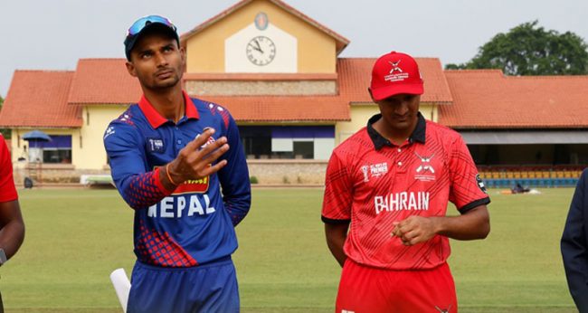 नेपालले बहराइनलाई ७ विकेटले जित्यो