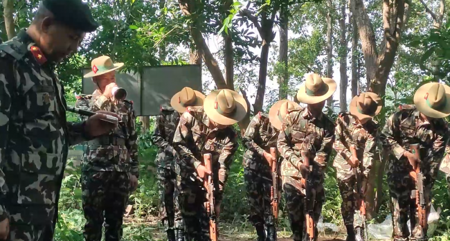 कंगोमा मृत्यु भएका सैनिकको  उदयपुरमा अन्त्यष्टि