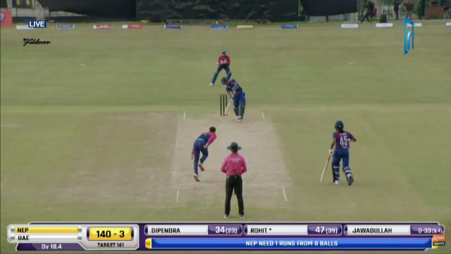 युएइविरुद्ध नेपाल ७ विकेटले विजयी, कप्तान पौडेलको अर्धशतक